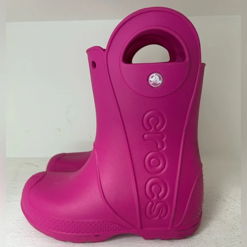 CROCS Fuchsia Kids' Rain Boots